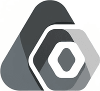 Минималистичный логотип для WordPress фотографов, геометрический символ в серых тонах на белом фоне.